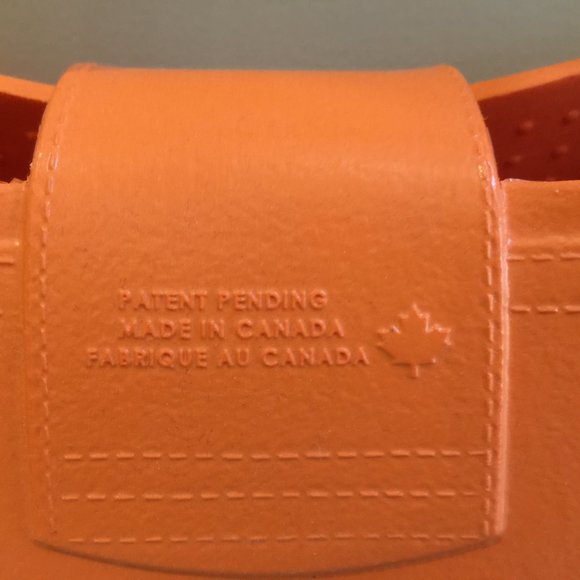 Great Bag Co. Designer Rubber Tote Purse Hand Bag Topaz Orange Robert Verdi - Picture 3 of 15